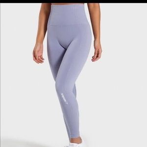 Gymshark Power Down Hugh Waisted Leggings-Steel Blue
